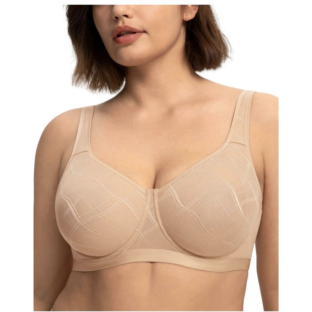 HSIA Minimizer Bras for Women Full Coverage Underwire Plus Size Unlined Mesh 40C